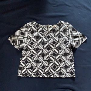 CUTE patterned cropped blouse